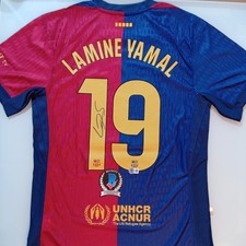 Lamine Yamal Signed Autographed Barcelona FC 2024 Home Jersey Beckett COA