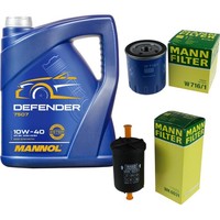 Inspektionspaket 5L Mannol Defender 10W-40 FüR Peugeot 206 SchräGheck 1.4I 1.1I