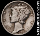 1937 Silver Mercury Dime - Scarce  Better Date  No Reserve  #G8766