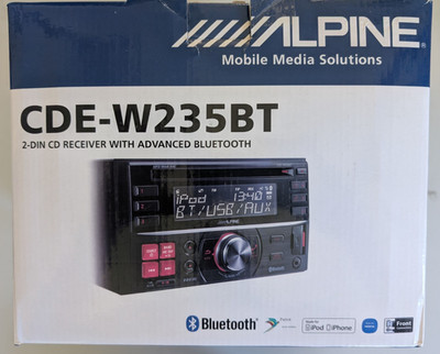 ALPINE CDE-W235BT CD MP3 Car CD Receiver Autoradio BT USB  neuwertig [R241]