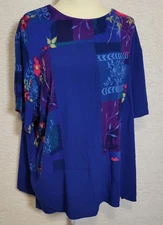 Vintage Fashion Bug Floral Blouse Size 26/28 Women’s Short Sleeve Women's 1033