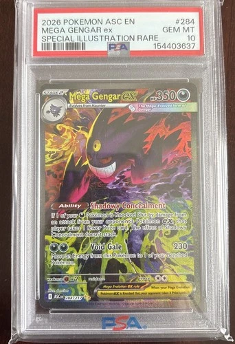 2026 POKEMON ASCENDED HEROES SPECIAL ILLUSTRATION RARE MEGA GENGAR EX PSA 10 SIR