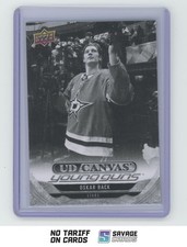 2024-25 UD Canvas Young Guns Black & White Oskar Back #C233 Dallas Stars
