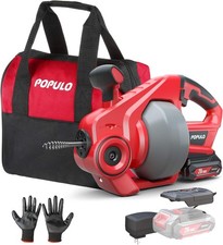 POPULO 20V Cordless Electric Drain Cleaner -