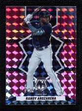 2022 Panini Mosaic Pink Camo Mosaic Prizm Randy Arozarena #58 0m0g