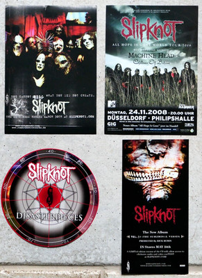 SLIPKNOT - 4 Aufkleber 1 Flyer Voluminal Inside Subliminal Verses Disasterpieces