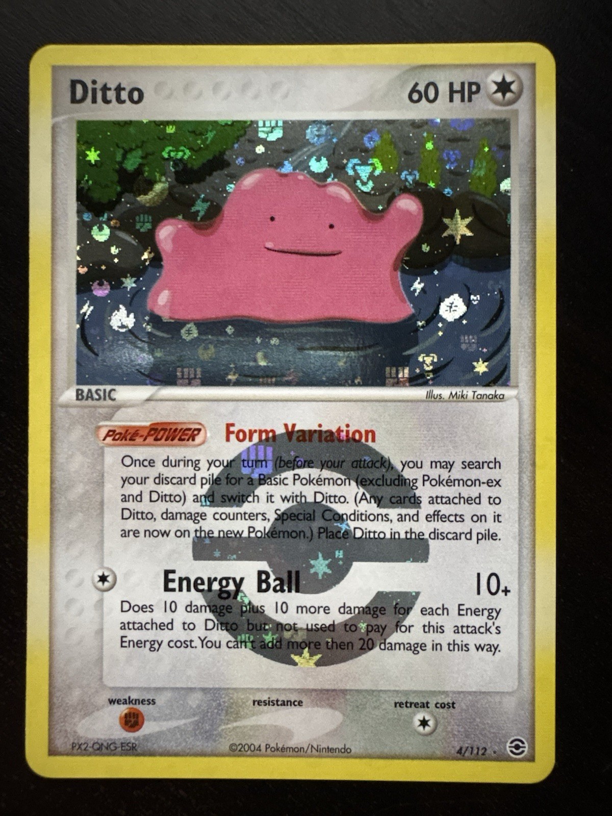 DITTO REVERSE HOLO 4/112 EX FIRE RED & LEAF GREEN NM POKEMON