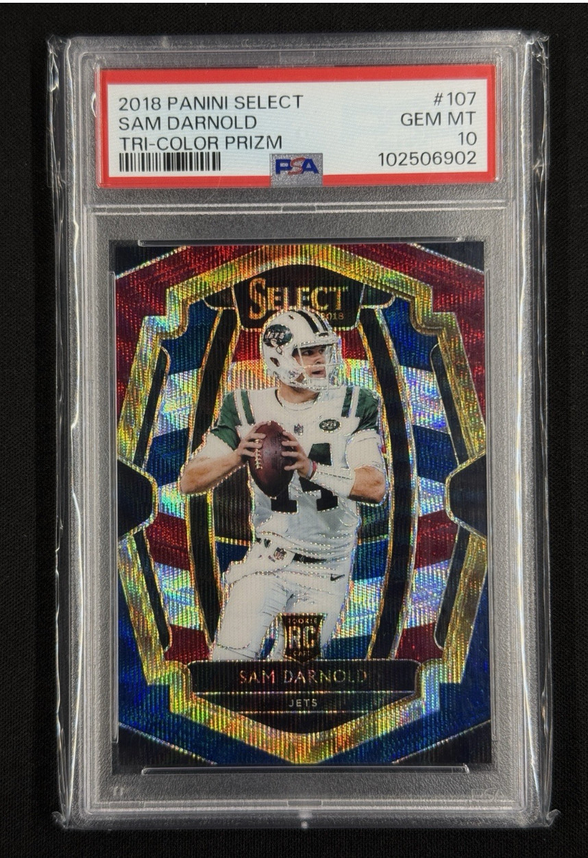 Sam Darnold Panini Select #107 Tri-Color Prizm