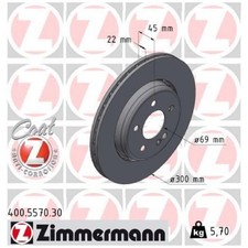 2x Zimmermann Scheibenbremse hinten A2064230900 400.5570.30