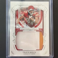 2025 Panini National Treasures - Framed Fabric Travis Kelce #FF-TKE /49 (MEM)