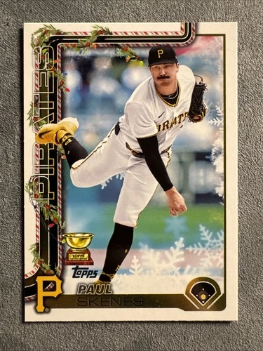 2025 Topps Holiday #H70 Paul Skenes, Pittsburgh Pirates - Base Card