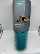 Gaiam Restore Foam Roller Compact 12" Textured Teal Workout Massage COMBINESHIP