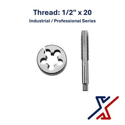 1/2'' x 20 Thread Industrial / Professional Series Tap & Die(1 Set) by X1 Tools