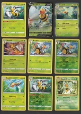 Beedrill Pokemon Card Collection Set of 9 English Cards Holo V Vintage SM SV