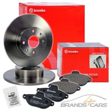 BREMBO BREMSSCHEIBEN Ø245 VOLL+BELÄGE HINTEN FÜR AUDI 80 CABRIO B4 1.8-2.8 91-00