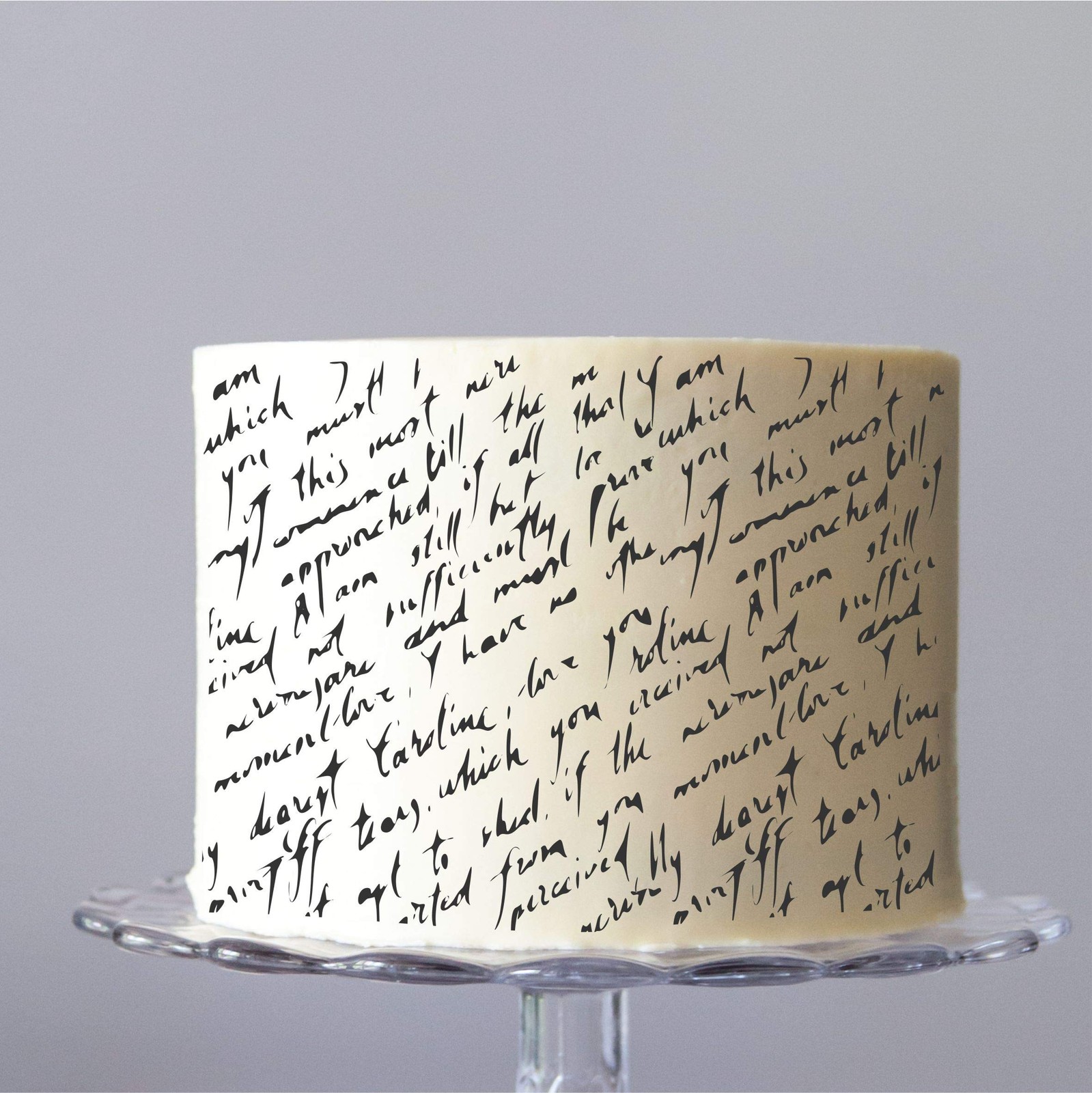 Love Letter Cake Stencil 8 x 9.5 inch - Cake & Cookie Stencil use to Add Texture