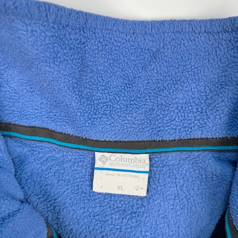 Columbia Full Zip Fleece Jacket Womens XL Blue Thermal Jacket Hiking Outdoors image 5
