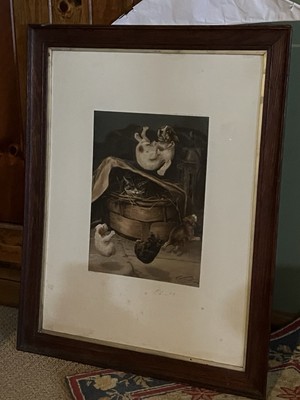 William Henry Hamilton Trood Cats Out Of The Bag Print. Dog Art