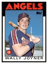 1986 Topps Traded 51T Wally Joyner California Angels Rookie Card RC. rookie card picture