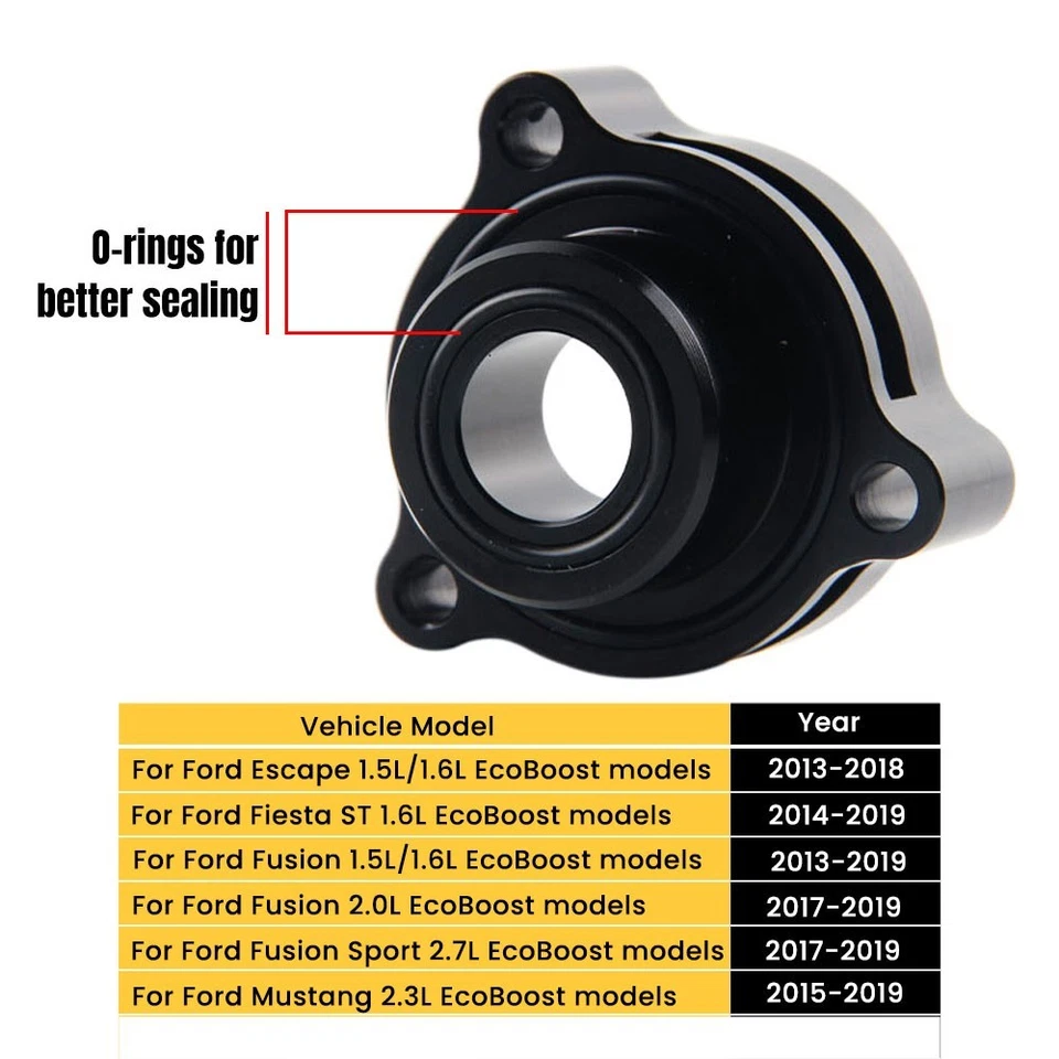 For Escape 1.5L 1.6L Fiesta Mustang 2.3L Fusion Sport 2.7L EcoBoost BOV adapter - Imagem 2 de 4