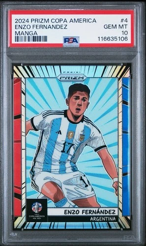 2024 Prizm Copa America #4 Enzo Fernandez Manga PSA 10 ⚽️ 