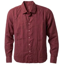 Altea Milano Men’s Shirt US M Burgundy Made in Italy NWT