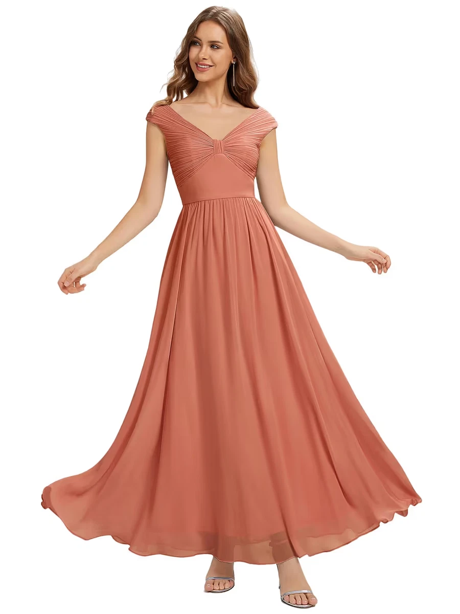coral pink bridesmaid dresses products for sale | eBay UK