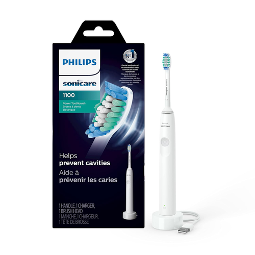 1100 Power Toothbrush, Rechargeable Electric Toothbrush, White Grey HX3641/02 - Picture 1 of 12