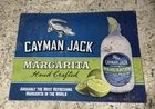 Cayman Jack Margarita Metal Tin Tacker Bar Sign Craft American Vintage Beverage