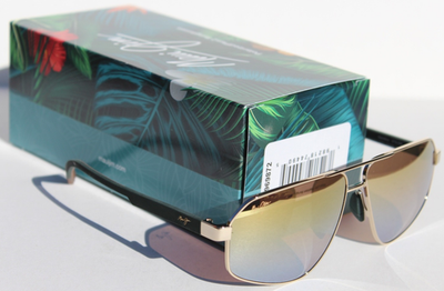 #ad #ad MAUI JIM Keawawa POLARIZED Sunglasses DGS620 16 Gold Green Multicolor Mirror NEW $249.95