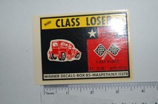 Vintage Nos Drag Racing Class Winner Decal Class Loser