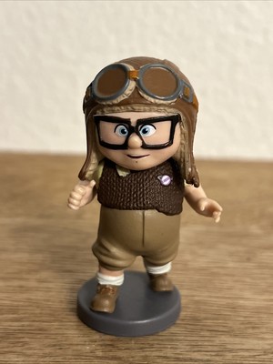 Carl Young Boy Disney Pixar Movie Up 3  Figure Solid Pvc Toy On Base
