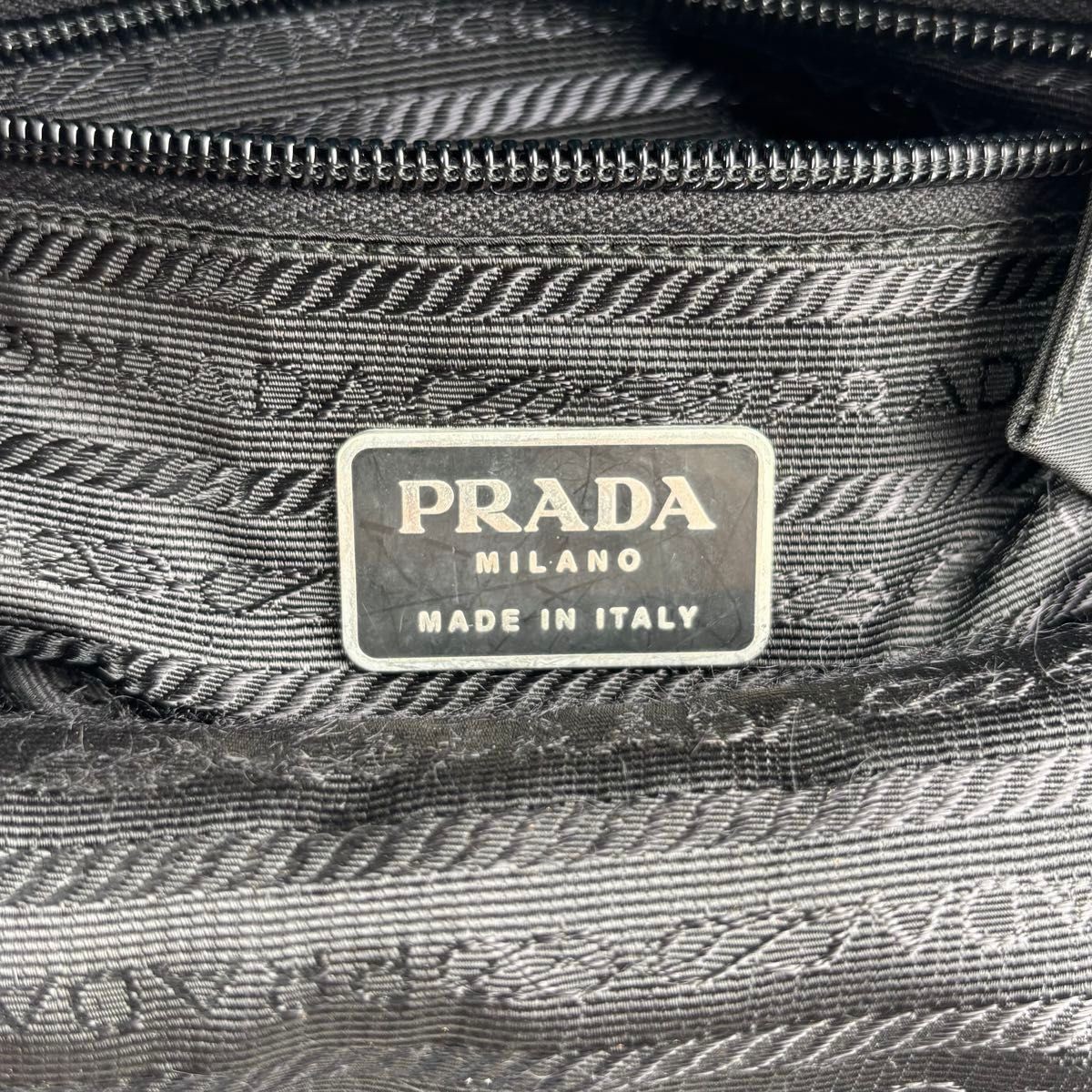 Good condition PRADA triangular logo triangle bac… - image 16