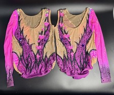 Twin Rhythmic Gymnastics Leotard Set for Kids Age 5-6 13 Shoulder to Hip
