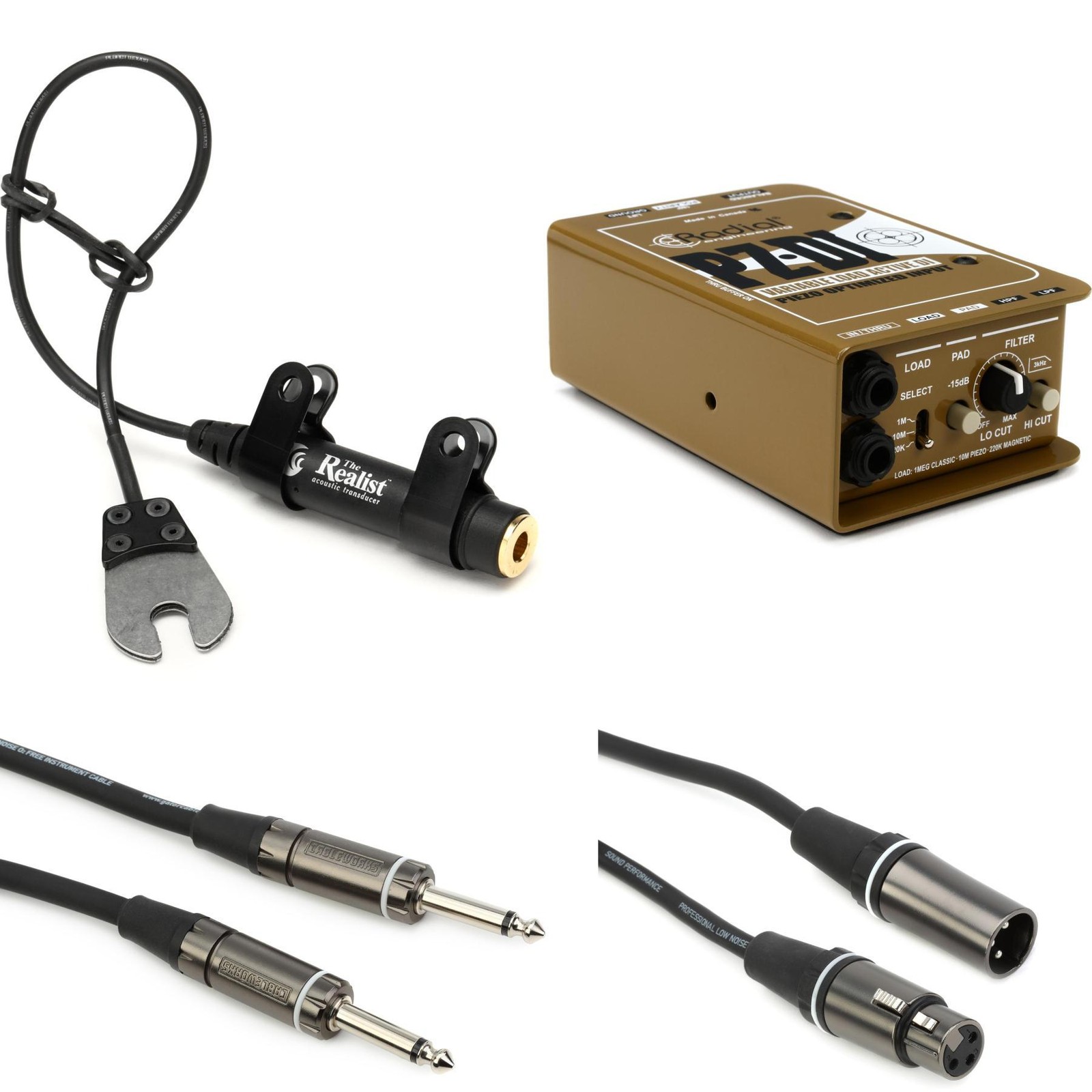 Реалистичный звукосниматель LifeLine для контрабаса с радиальной прямой коробкой