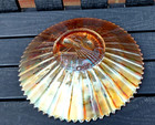 Northwood Carnival Glass Bright Marigold Peacock on Fence Plate-Beautiful Color — photo 5