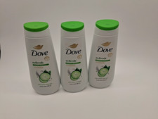 Dove Women's Body Wash Refresh Cucumber Green Tea 24Hr Lotion-Soft skin 11oz 3Pk