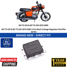 MZ TS 125 & MZ TS 150 1973-1985 3-Pin Black Voltage Regulator Rectifier 62703
