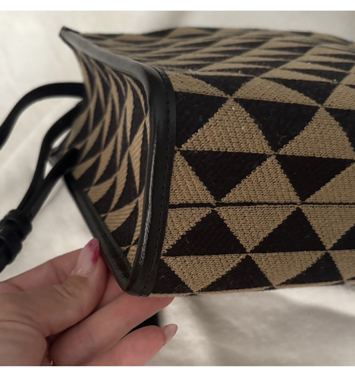 Small Tote Handbag Checkered - image 5