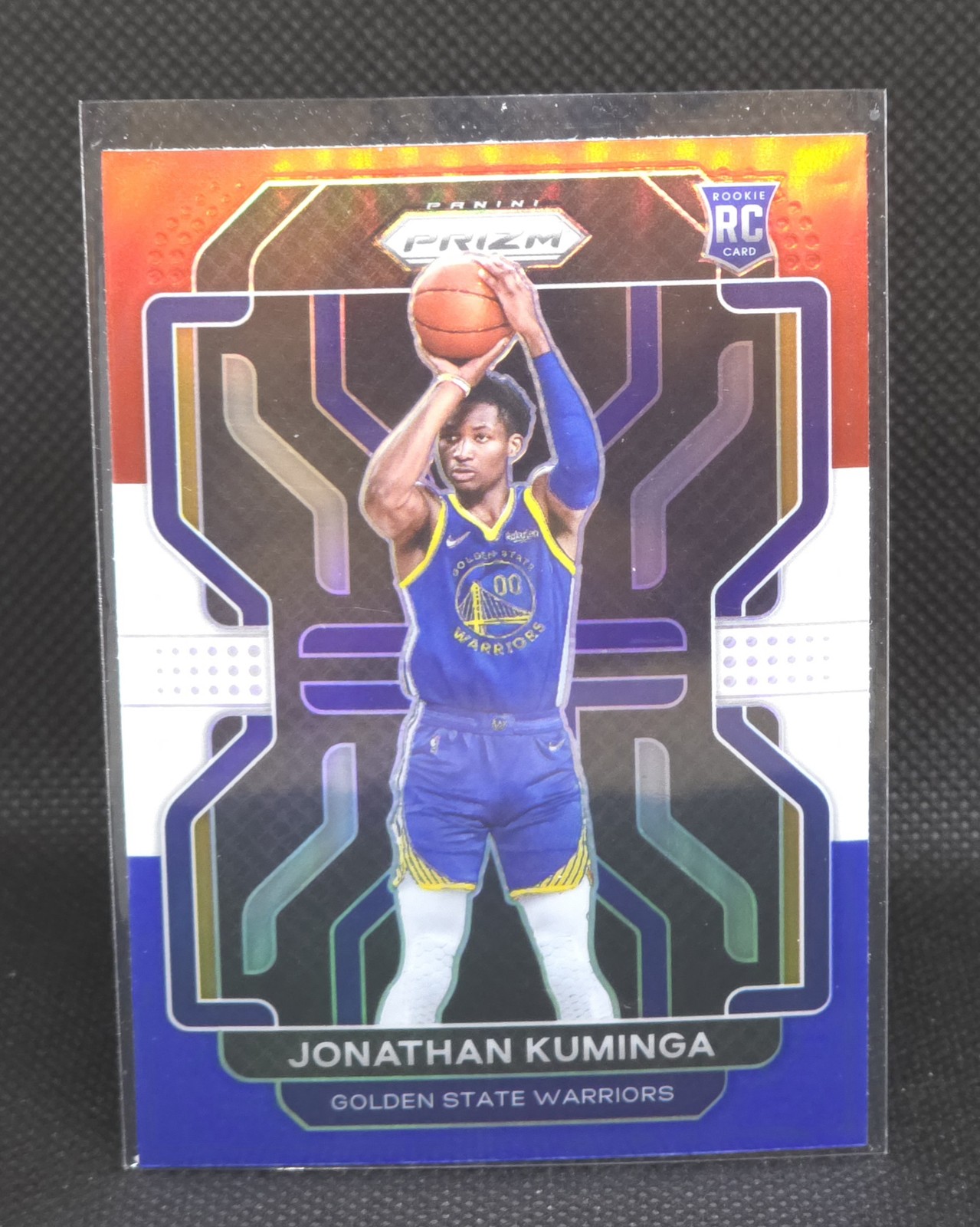 2021-22 Panini Prizm #307 Jonathan Kuminga Red White and Blue RC
