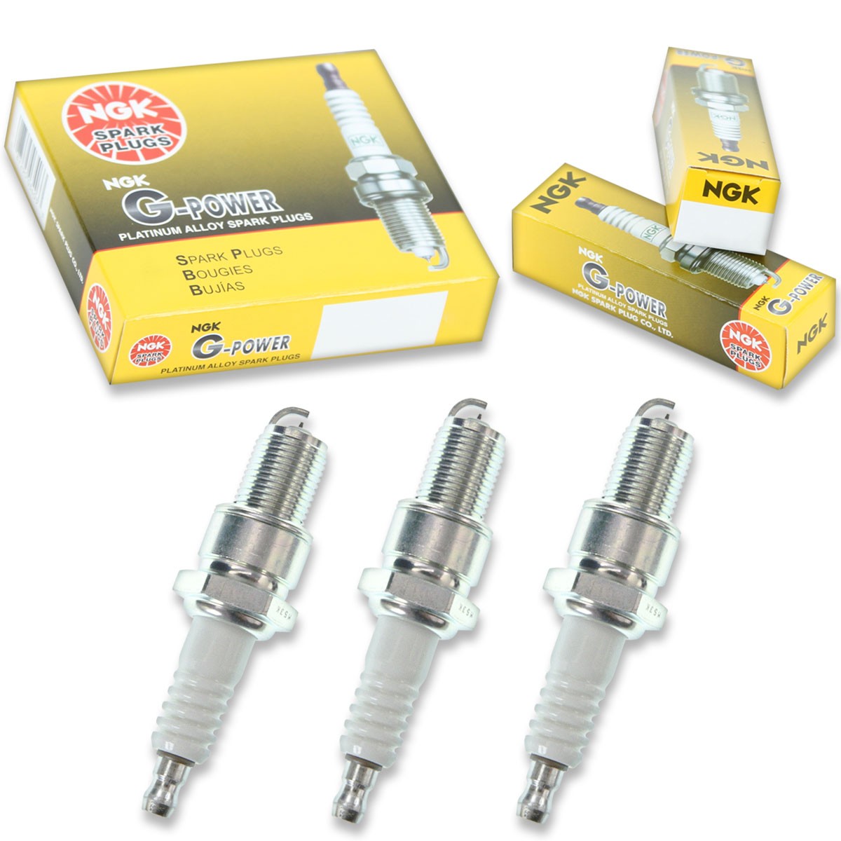 3 pcs NGK G-Power Spark Plugs for 1981 Suzuki LJ81 1.0L L3 - Engine Kit Set ab