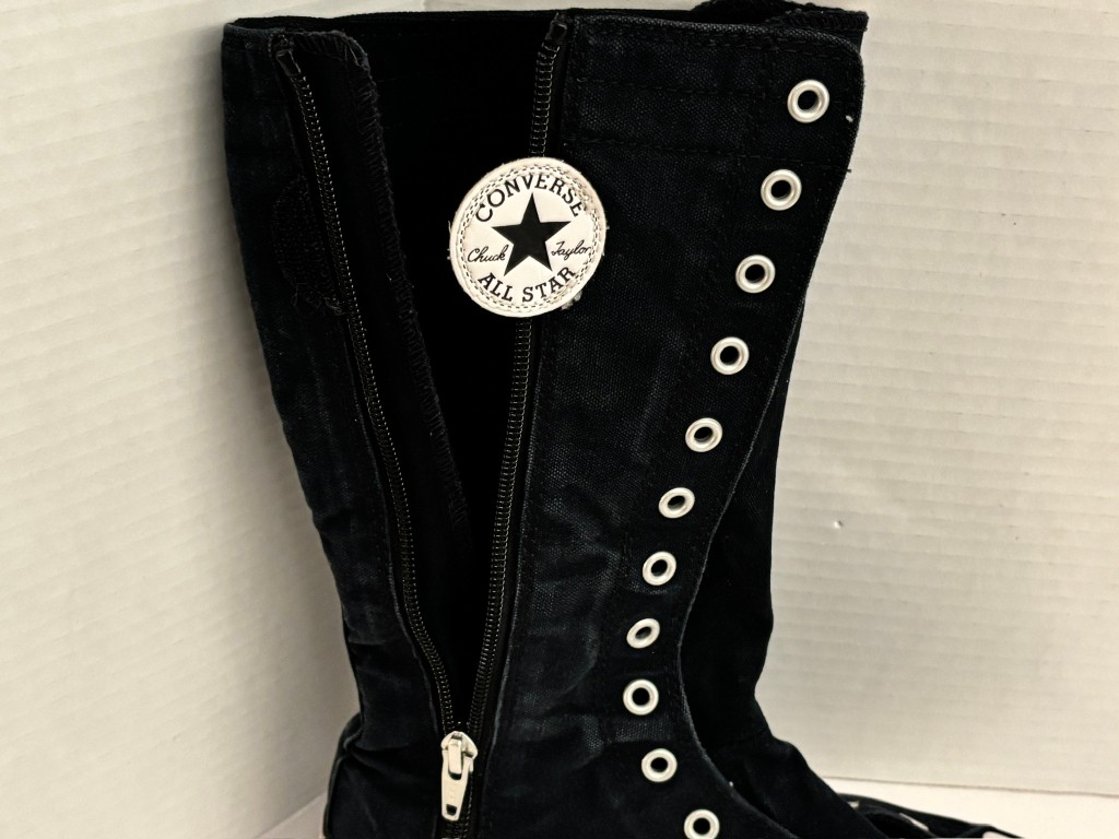 Converse Chuck Taylor All Star XX Hi Knee High Black Boots Youth Size 3 No Laces thumbnail 10