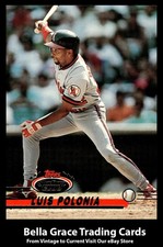 1993 Topps Stadium Club Luis Polonia #100 California Angels MLB Baseball 