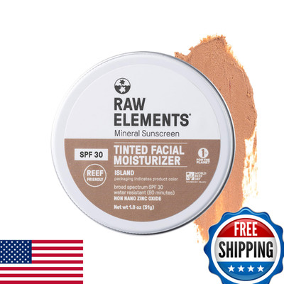 Raw Elements Raw Element Ultra-Moisturizing Tinted Face Cream Non Toxic Mineral