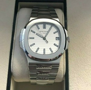 Sin Uso Patek Philippe Nautilus 5711 Acero Inoxidable Esfera Blanca Caja Papeles Ebay