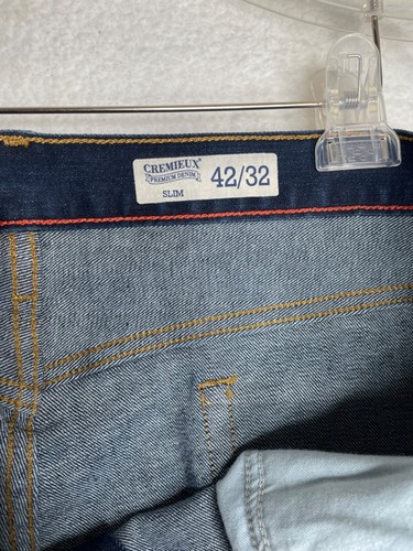Cremieux 42 x 32 Premium Denim Men’s Jeans Slim Fit Stretch Indigo Blue NWT - Picture 10 of 11