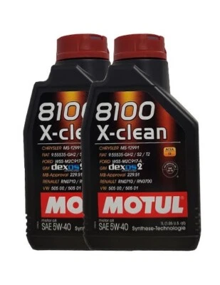 Huile Moteur Motul 8100 X-clean 5W-40 2 x 1 L dexos2 BMW LL-04 - Photo 1/3