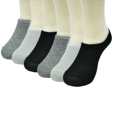 3-12 Pairs Womens Ankle Liner Plain Solid Invisible No Show Cotton Boat Socks