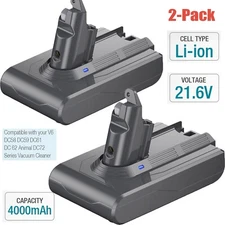 For Dyson V6 Battery 21.6V Replace DC58 DC59 DC61 Animal DC72 Cleaner Battery