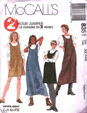 8351 Vintage McCalls SEWING Pattern Misses 1990s Pullover Loose Fitting Jumper